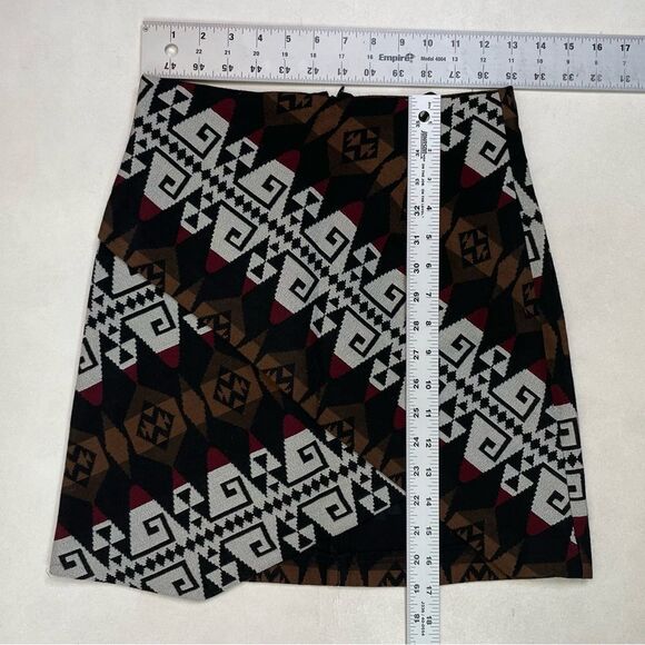 Zara Aztec Pattern Mini Skirt Women XS Multicolor - Picture 6 of 6